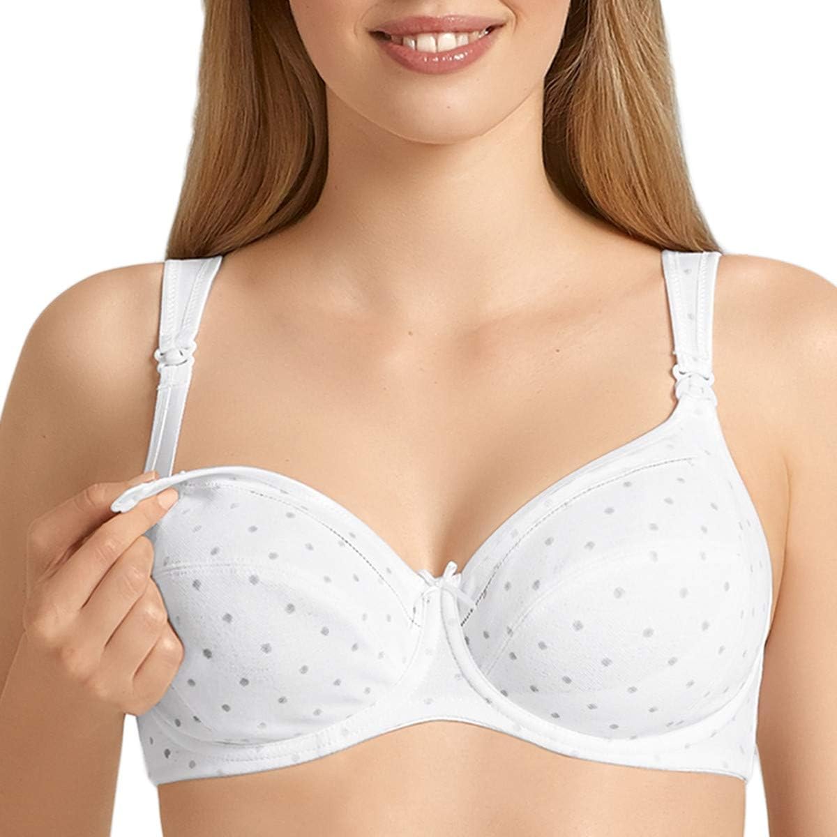 Anita Miss Cotton Nursing Bra 32D, Pearl White