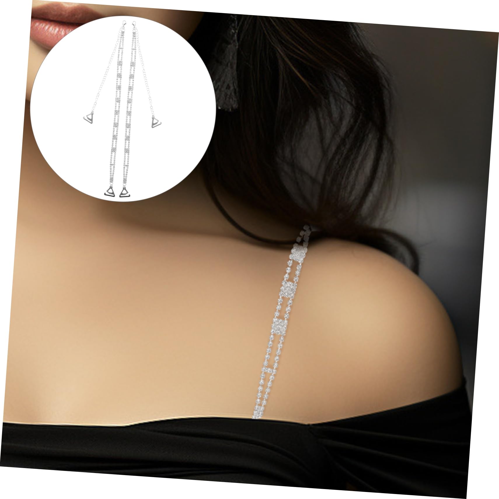 Holibanna Collar Con Tirantes De Sujetador Sujetador Transparente Accesorios Renacentistas Maxi Tirante Extraíble Cadena Para El Vientre Vestido Brillante Cadena De Cintura Dorada