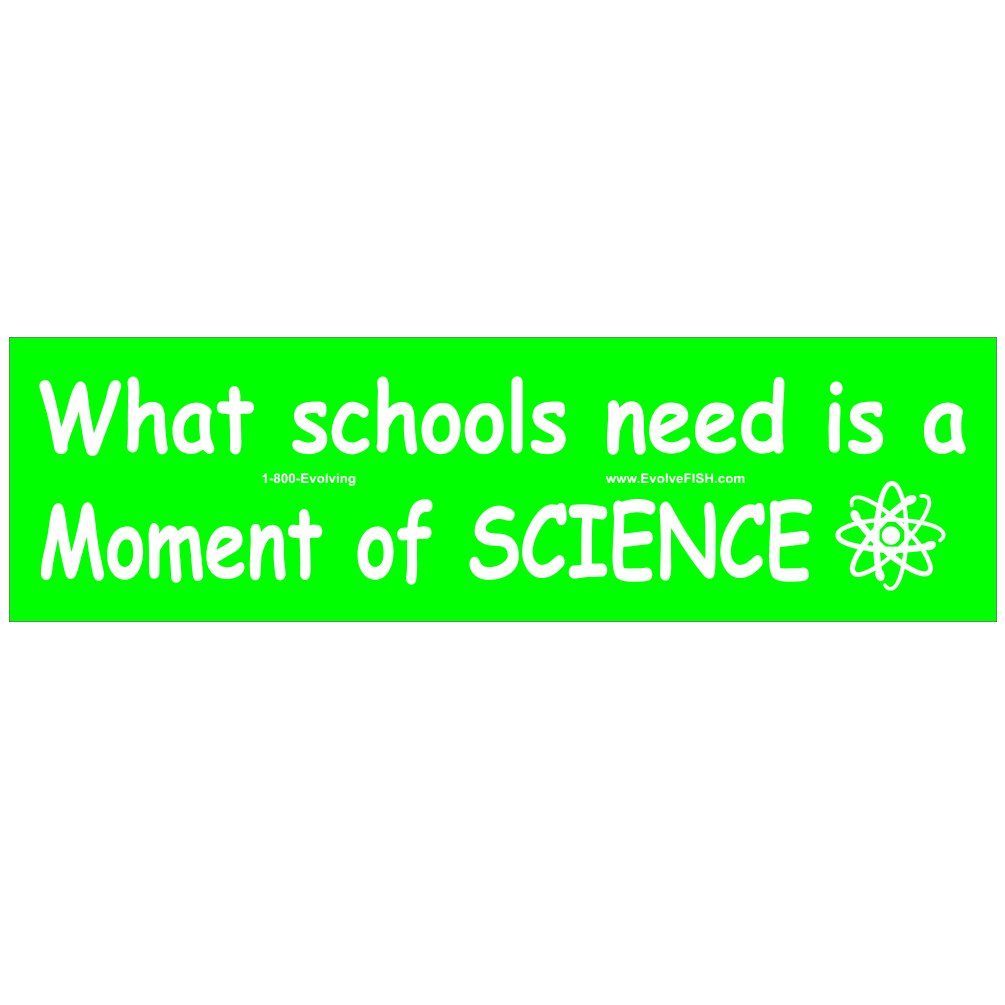 EvolveFISH Moment of Science Bumper Sticker 11" x 3"