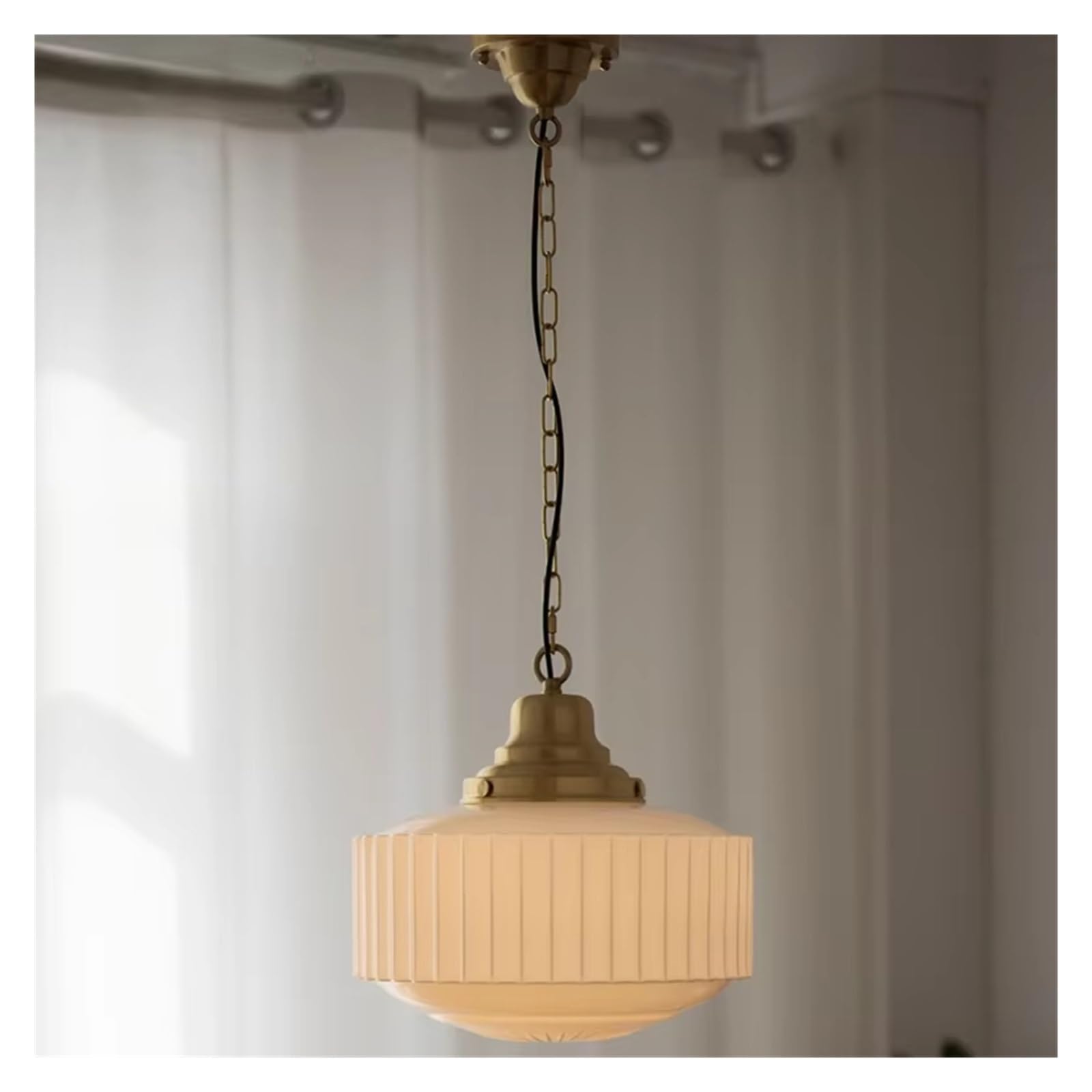 KXEcoLife Vintage Glass Chandelier, Restaurant Kitchen Creative Chandelier