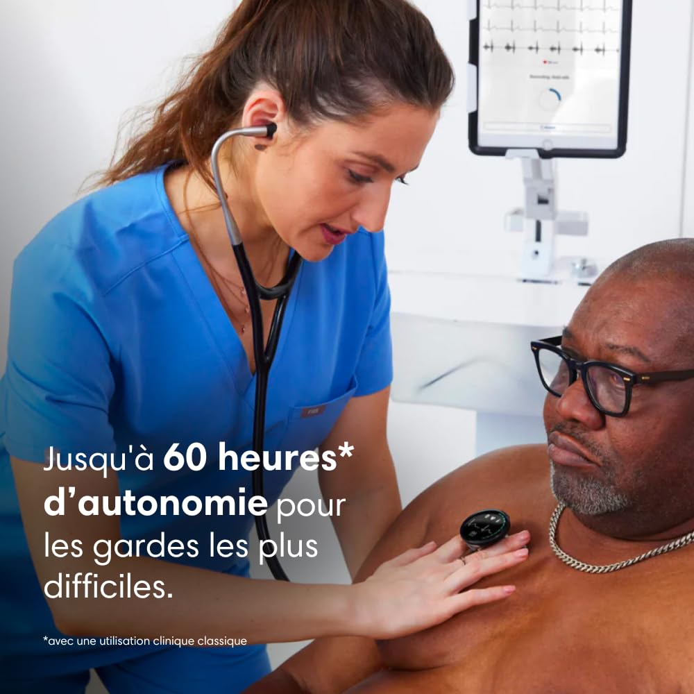 Stéthoscope numérique digital CORE 500™ - Amplification x40, suppression active du bruit, ECG à 3 dérivations, IA certifiée par la FDA avec Eko+, affichage couleur