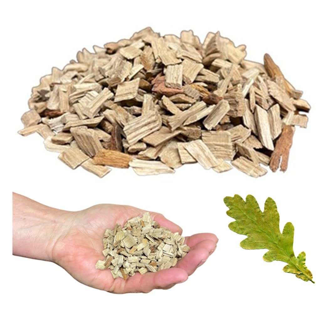Down The Cove Oak 100G Wood Chips - Coarse 8Mm Natural Hardwood Bbq Smoker Chips For Smoke Boxes, Smoker Boxes, Gas Grills, Charcoal Bbqs, Foil Pouches And Outdoor Food Smoking