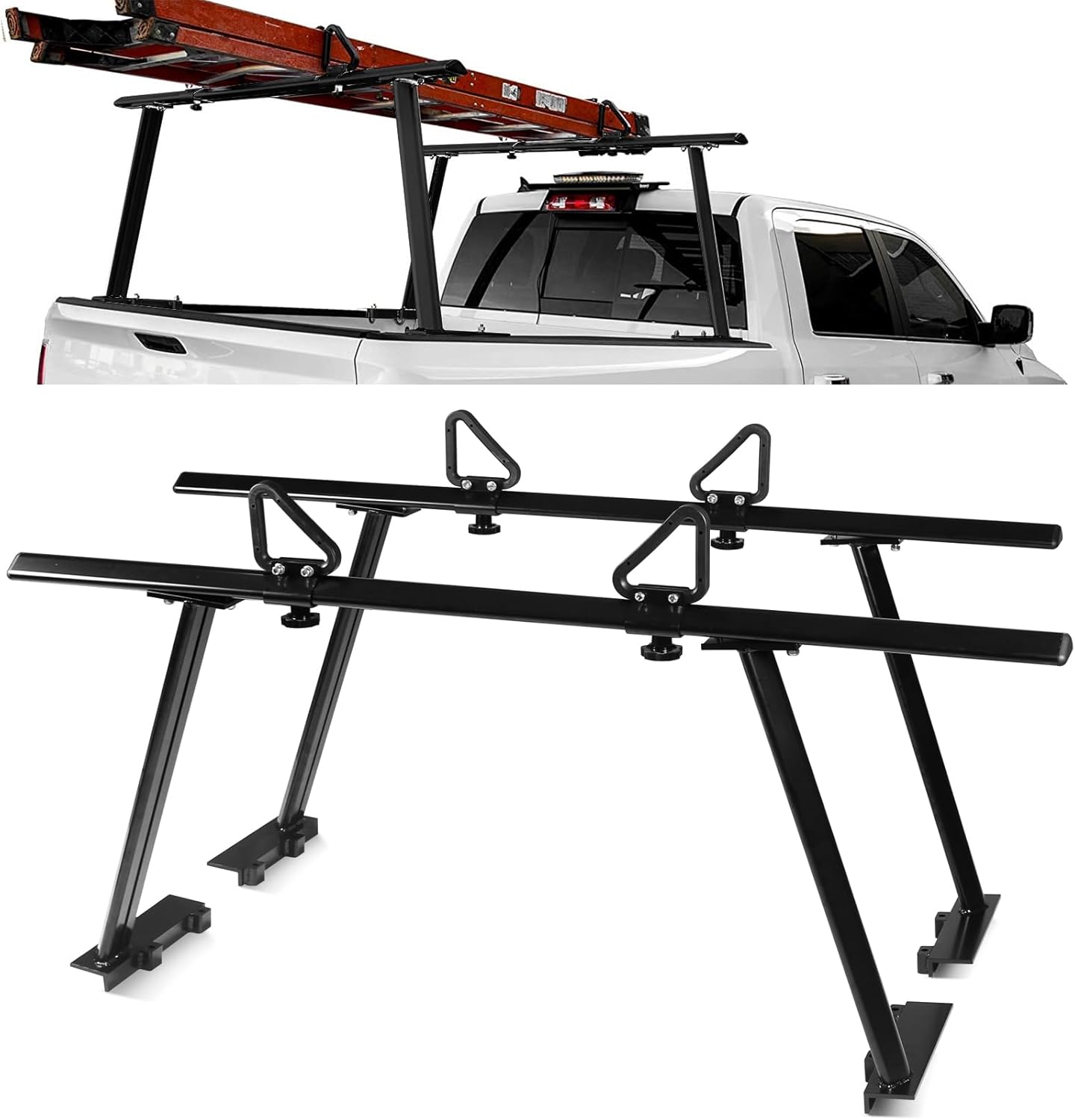Peforway Pickup Truck Ladder Racks, Universal Truck Bed Cargo Racks (NoDrilling