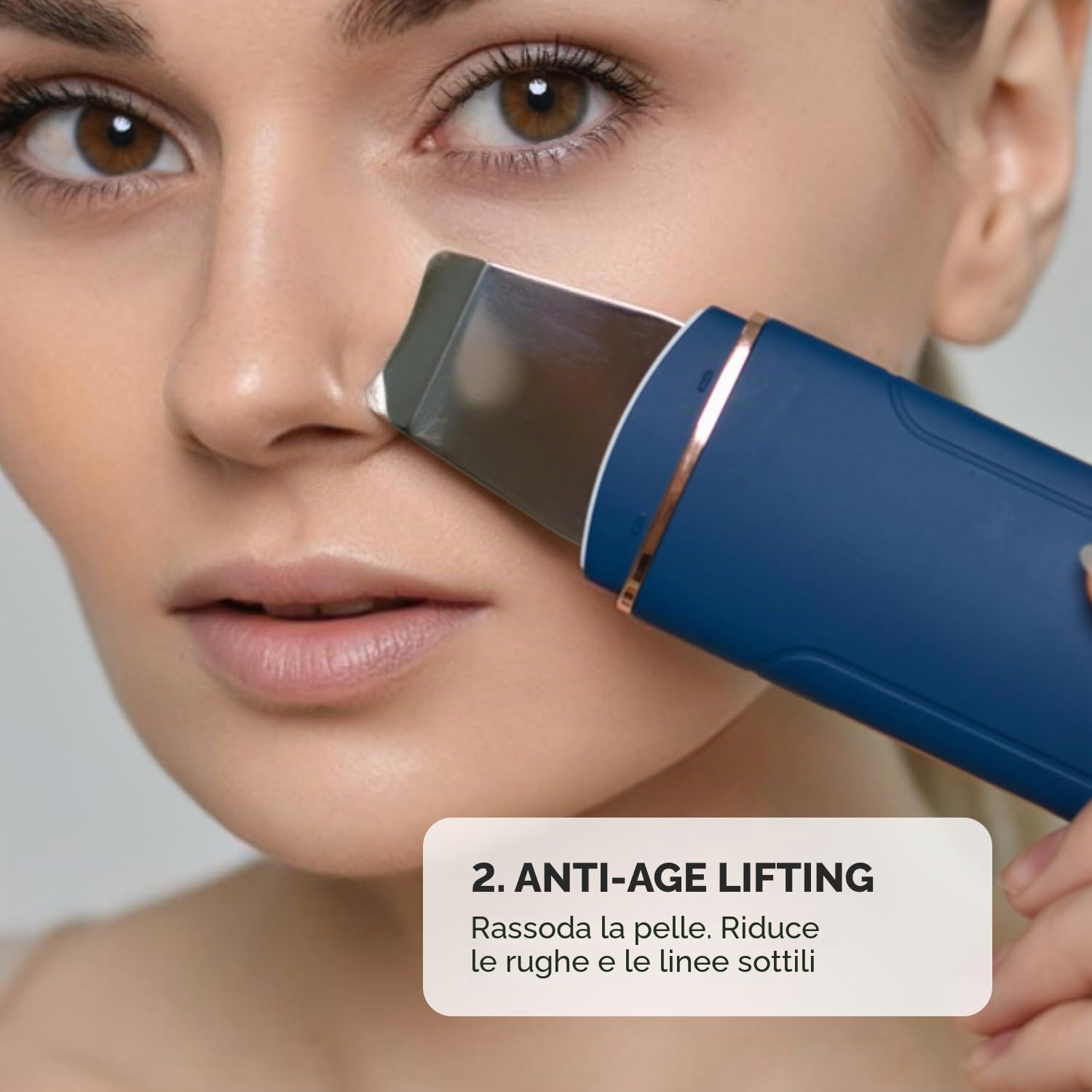 GESS Pulizia Viso Ultrasuoni con 4 Modalità, Anti Età e Lifting, Aspira Punti Neri, Pulizia Viso Punti Neri, Mitesserentferner, Ion+ e Ion-