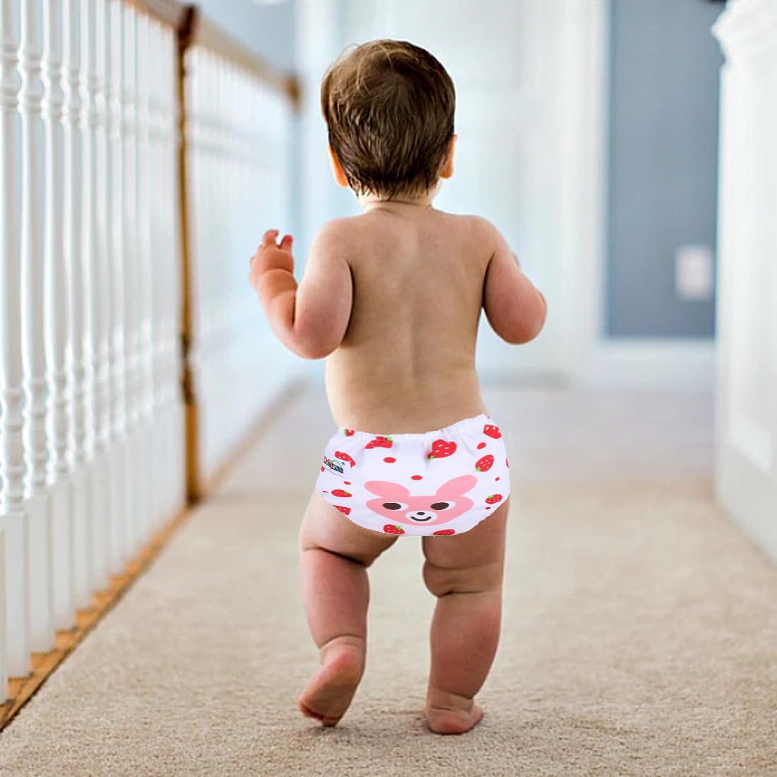 Pannolini Lavabili, Riutilizzabile Pannolini da Nuoto, Costume Pannolino Lavabili, Impermeabile Pannolino Piscina (0-3 Anni), 2 pezzo