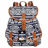 Vbiger Canvas Backpack for Women & Girls Boys Casual Book Bag Sports Daypack (Elephant Blue)