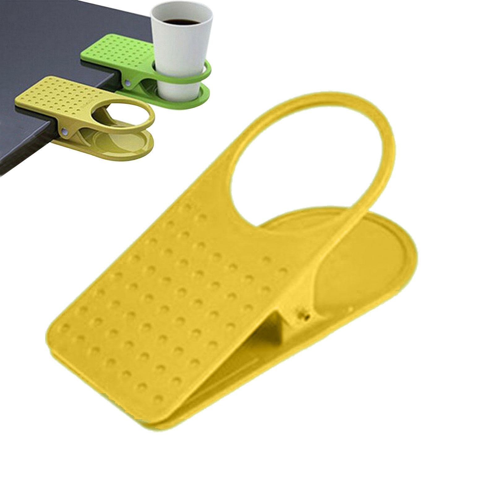 Drankhouder, lekvrij, bekerhouder, bureauhouder, universeel, roestvrij staal, bekerhouder, clip, waterflesclip, voor bureau, tafel, thuis, kantoor, 1 stuk