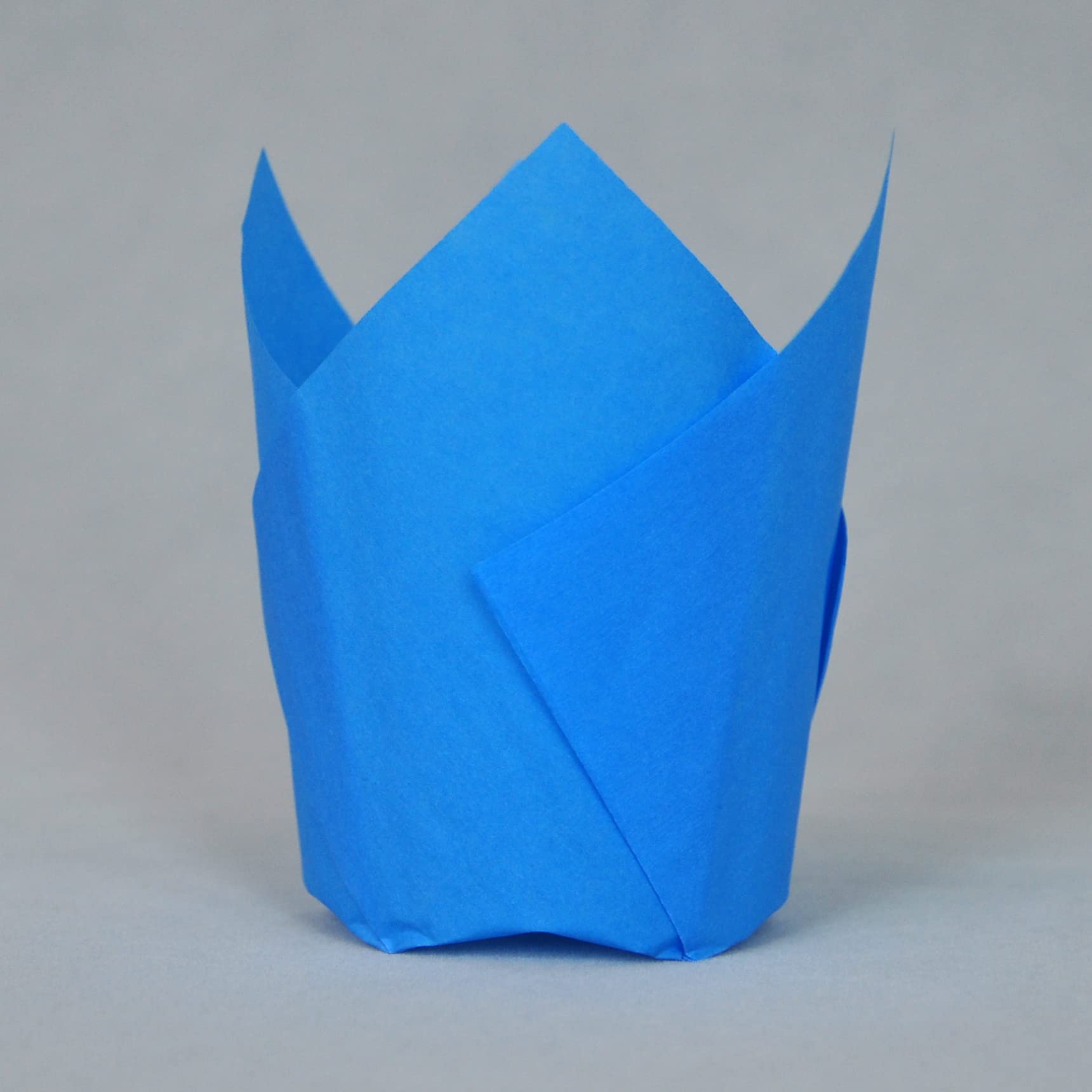 QLSmypkg Muffin papier odporny na tłuszcz kubki do pieczenia babeczek, 5 cm x 3 1/5.1 cm niebieski tulipan pudełko do pieczenia 125 szt. (rozmiar standardowy) (125, niebieski)