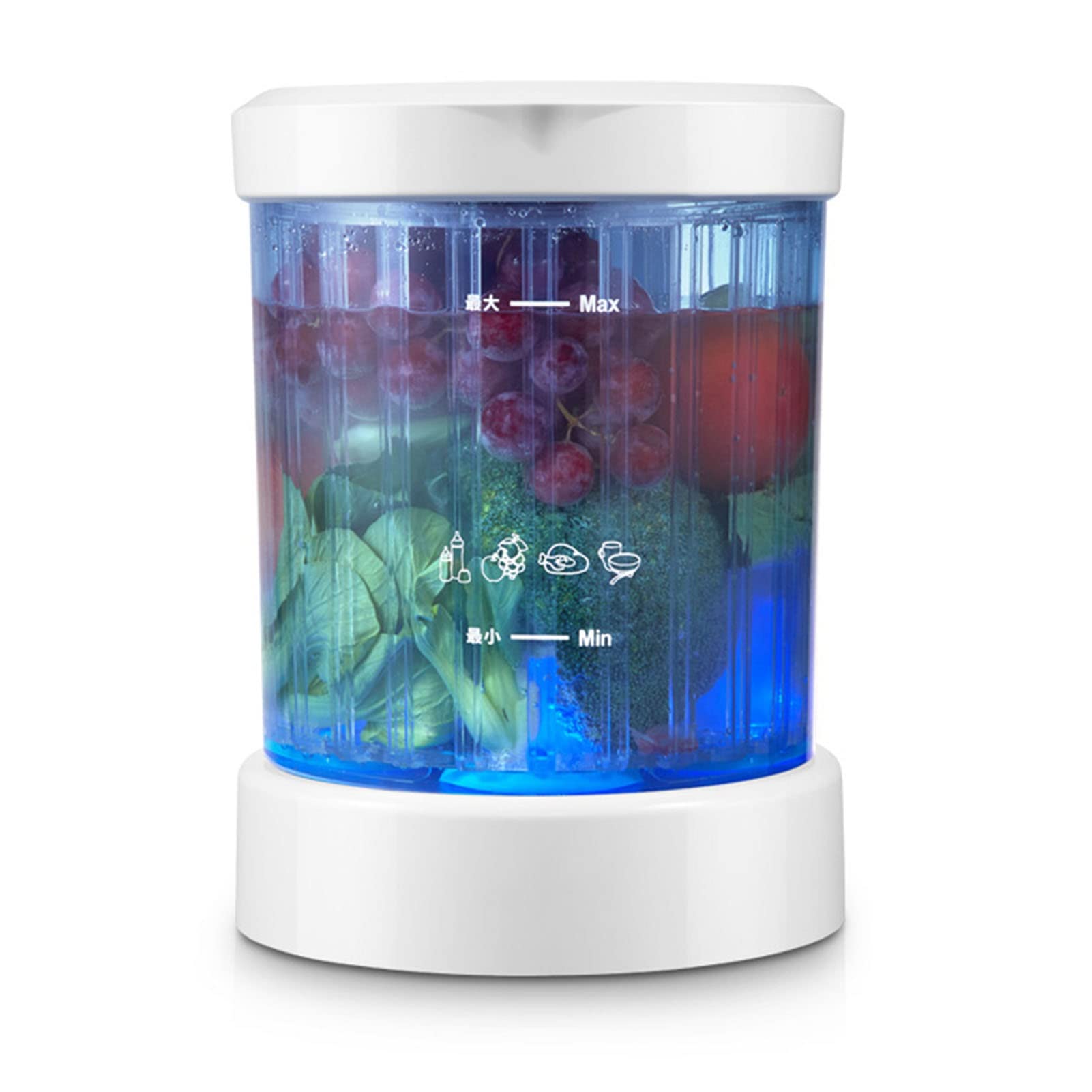 Lavadora De Frutas Y Verduras Limpieza Ultrasónica Inteligente para El Hogar Desinfección De Frutas Y Verduras Residuos De Plaguicidas para Eliminar La Máquina Desinfectante (Color : White)