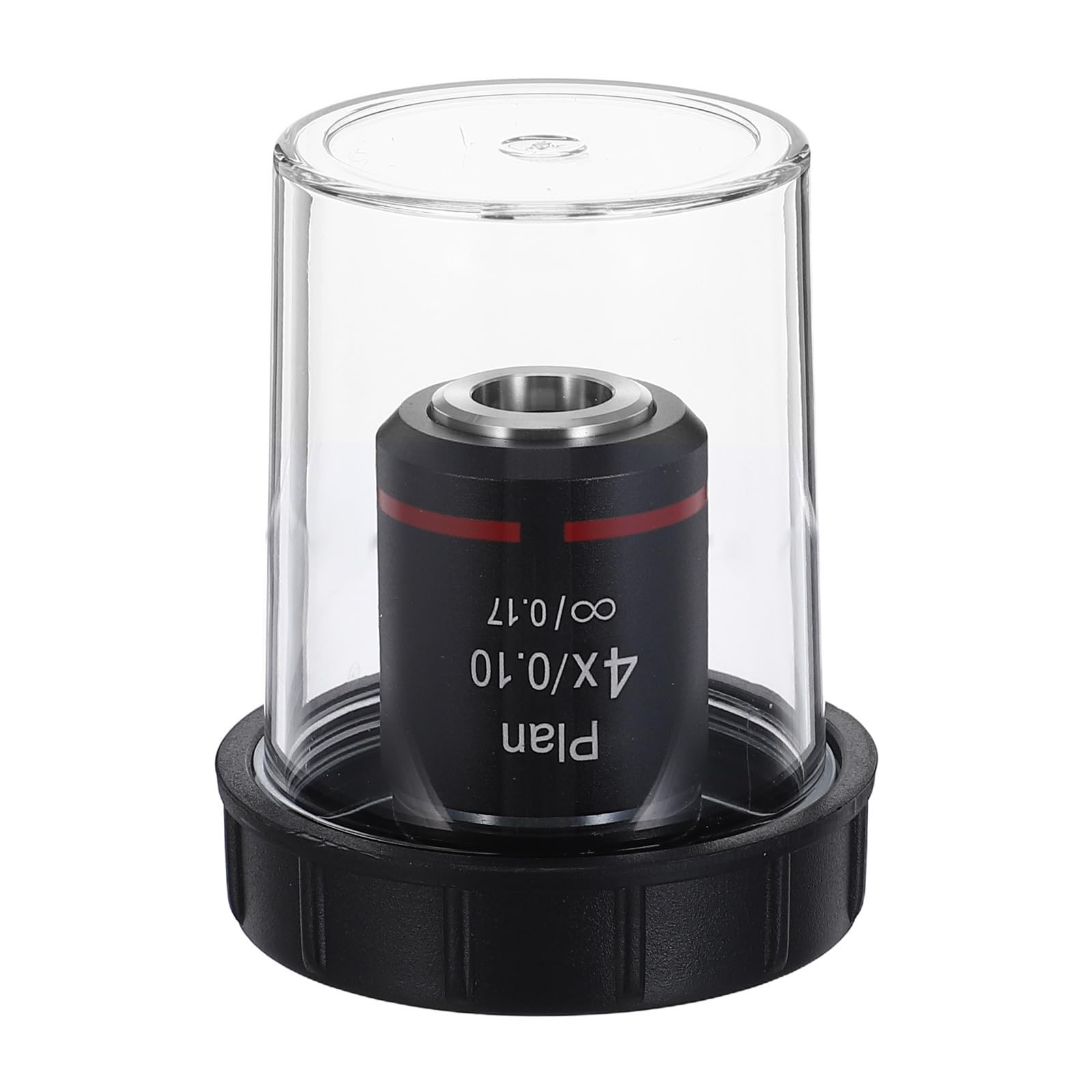 Objetivo de Microscopio Biológico 4x0.10 de Cobre Negro Distancia de Trabajo Óptima y Rendimiento Estable para Observación Celular y Preparaciones de Tejidos