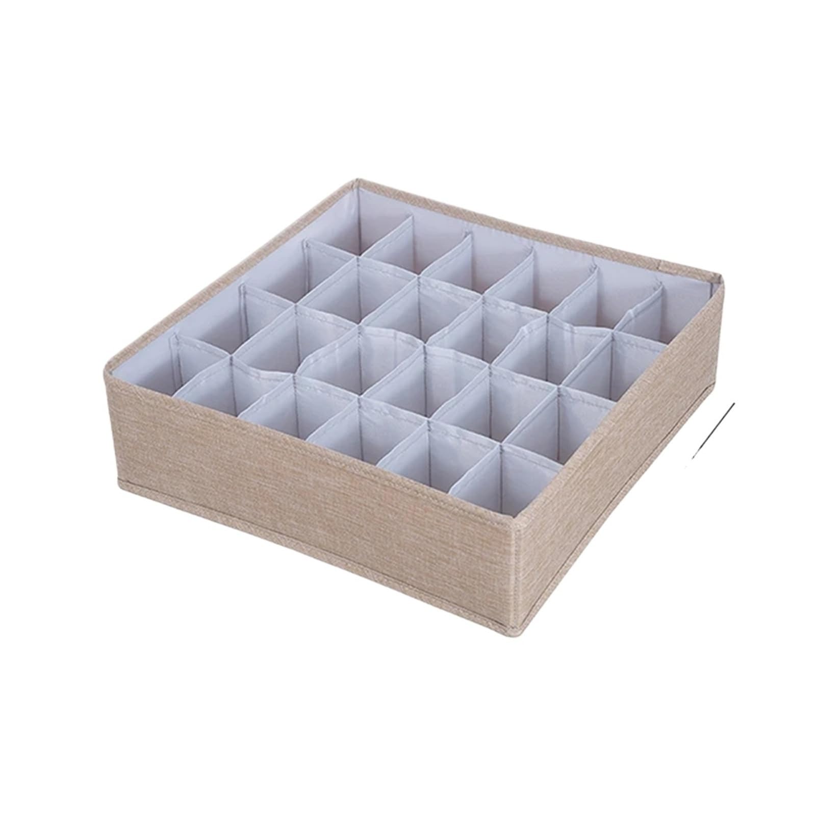 DFGRGRV Drawer Organiser Fabric Underwear Bra Storage Box Sorting Panty Socks Compartment Drawer Organizer Home(24 grids khaki)