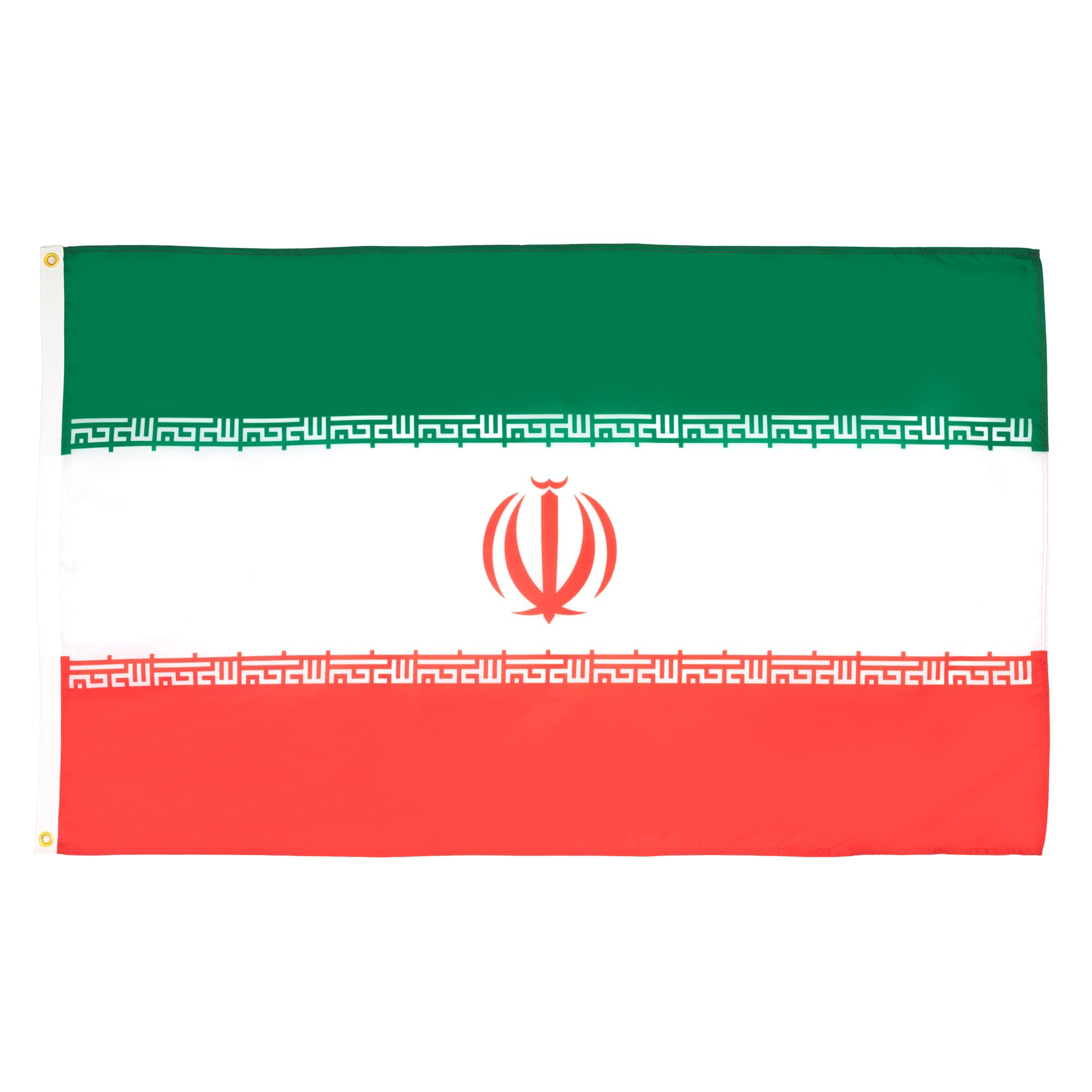AZ FLAG - Iran Flag - Large 5x8 Ft - 100D Polyester Iranian - Persian Big Banner with Two Metal Grommets - Fade Resistant - Vivid Colors - 5' x 8' Feet - 250x150 Cm