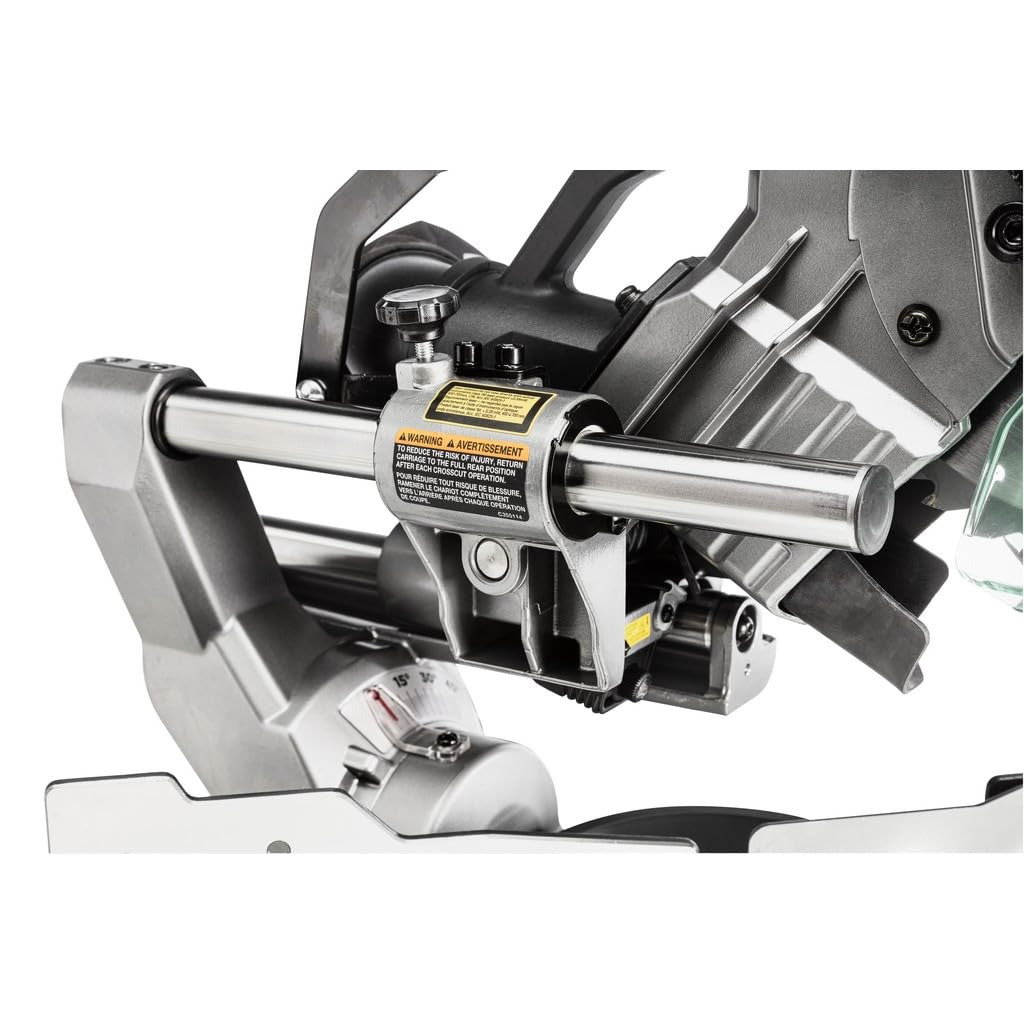 HiKOKI Sega a pannelli - 216 mm, 1100 W, linea di taglio laser, illuminazione a LED, funzione di smussatura, estensione del tavolo, impugnatura soft-touch, tagli precisi - Compatta e stabile