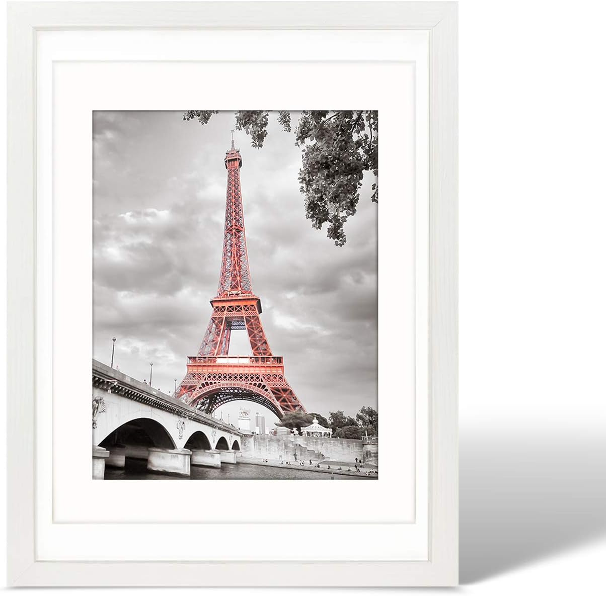 Luxdart 12x16 White Frames Display 11x14 Picture with Mat or 8.5x11