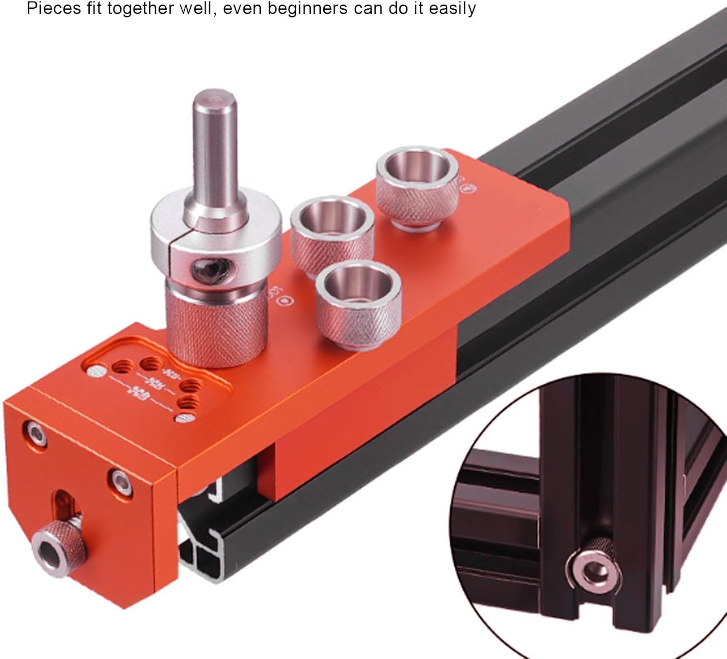 Garosa Aluminum Profile Drill, Aluminum Alloy Drill Jig with Precise Hole Alignment for 20 30 40 Series Profiles, Simplified Tapping Process for M5 M6 M8 Threads
