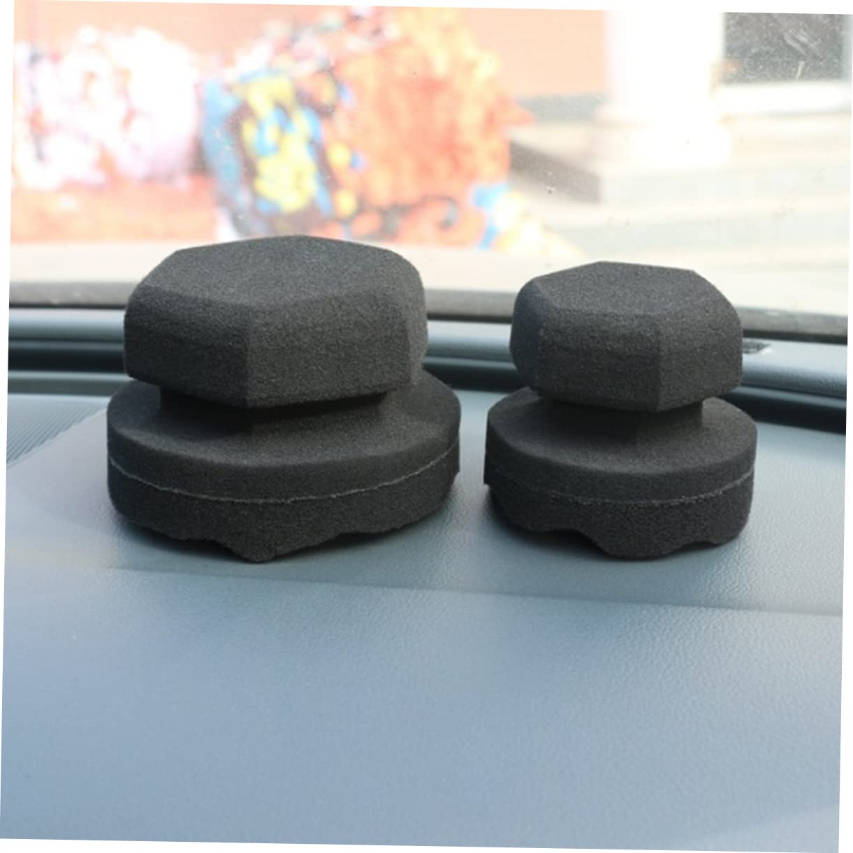 ibasenice 9piezas Esponjas De Cera para Automóvil Esponjas De Pulido y Abrillantado Alta Densidad para Aplicación De Cera y Limpieza Interior para Mantenimiento De Asientos Tablero