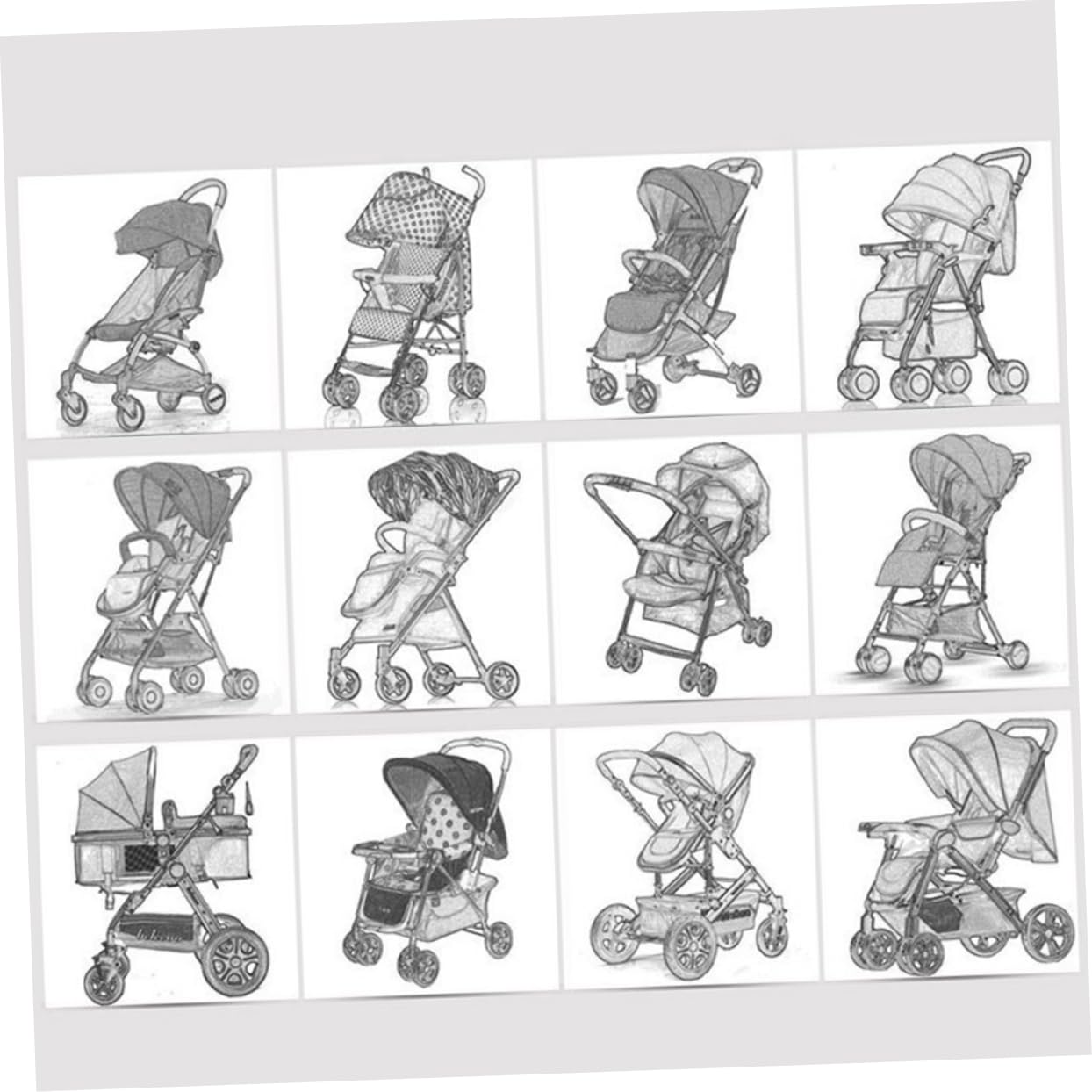 IWOWHERO Outdoor Stroller Rain Cover Windproof Stroller Cover Spittle-Proof Fits Standard