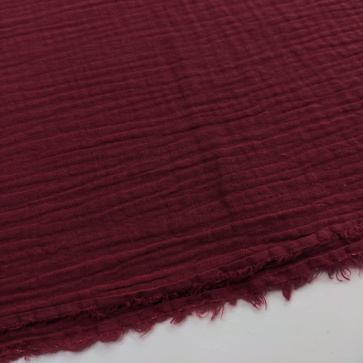 Discover Lifestyle & Fashion Fabrics Mulberry Double Gauze 100% Cotton Plain Fabric Dress Making Lightweight Muslin Baby Swaddle Blankets Scarves Summer Clothing | 53" - 135 Cm Wide | Per Metre (Mulberry)