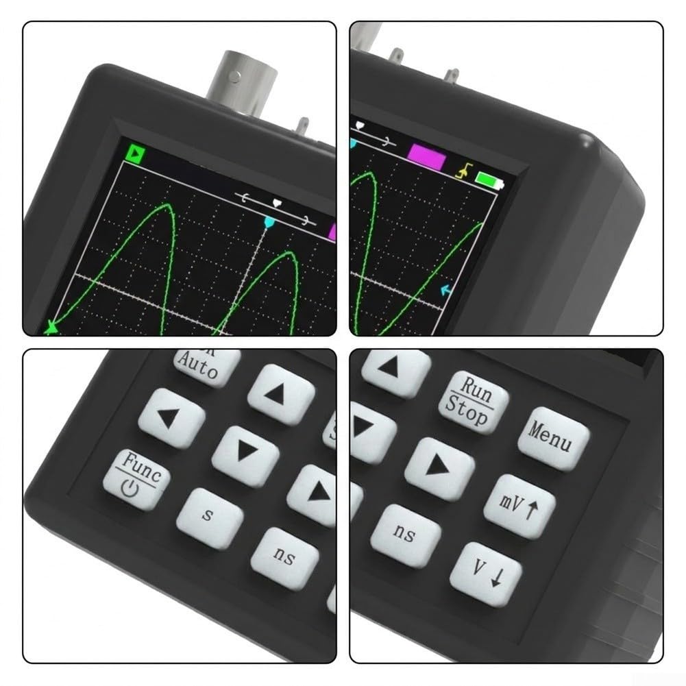 Osciloscopio Digital Portátil 100MHz 250MS/s Pantalla 2.8