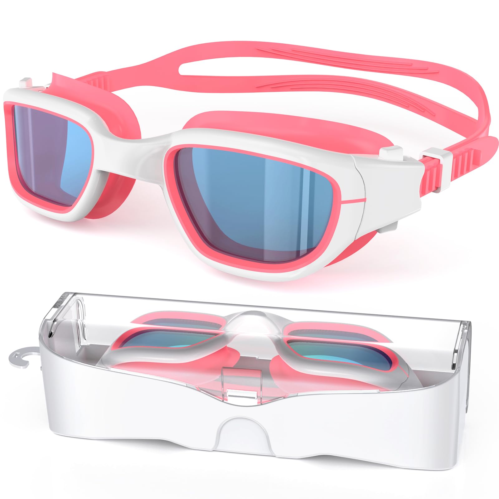 Zeligerstar Schwimmbrille Kinder, Taucherbrille Kinder 6-14 Jahre, Anti-Beschlag UV-Schutz, Kein Auslaufen, Breite Sicht, Schwimmbrillen für Jungen, Mädchen