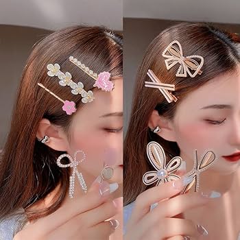 GoDazzl Korean Style Pearl Barrettes Women's Set Hairpin