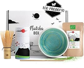 ORIGEENS MATCHA KIT con Tazza Matcha del Portogallo, Tè Matcha BIO Giapponese, Frusta Matcha - Te Matcha Kit