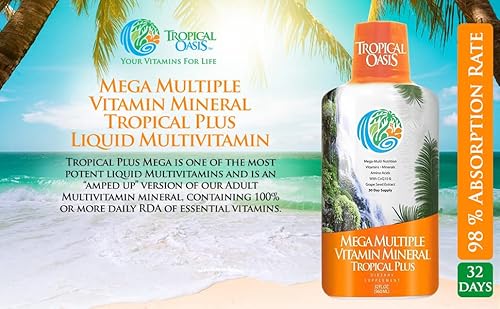 Tropical Oasis 33460 Mega Plus - Liquid Multivitamin And Mineral Supplement – Includes 85 Vitamins & Minerals, 20 Amino Acids + Coq10 thumb #5