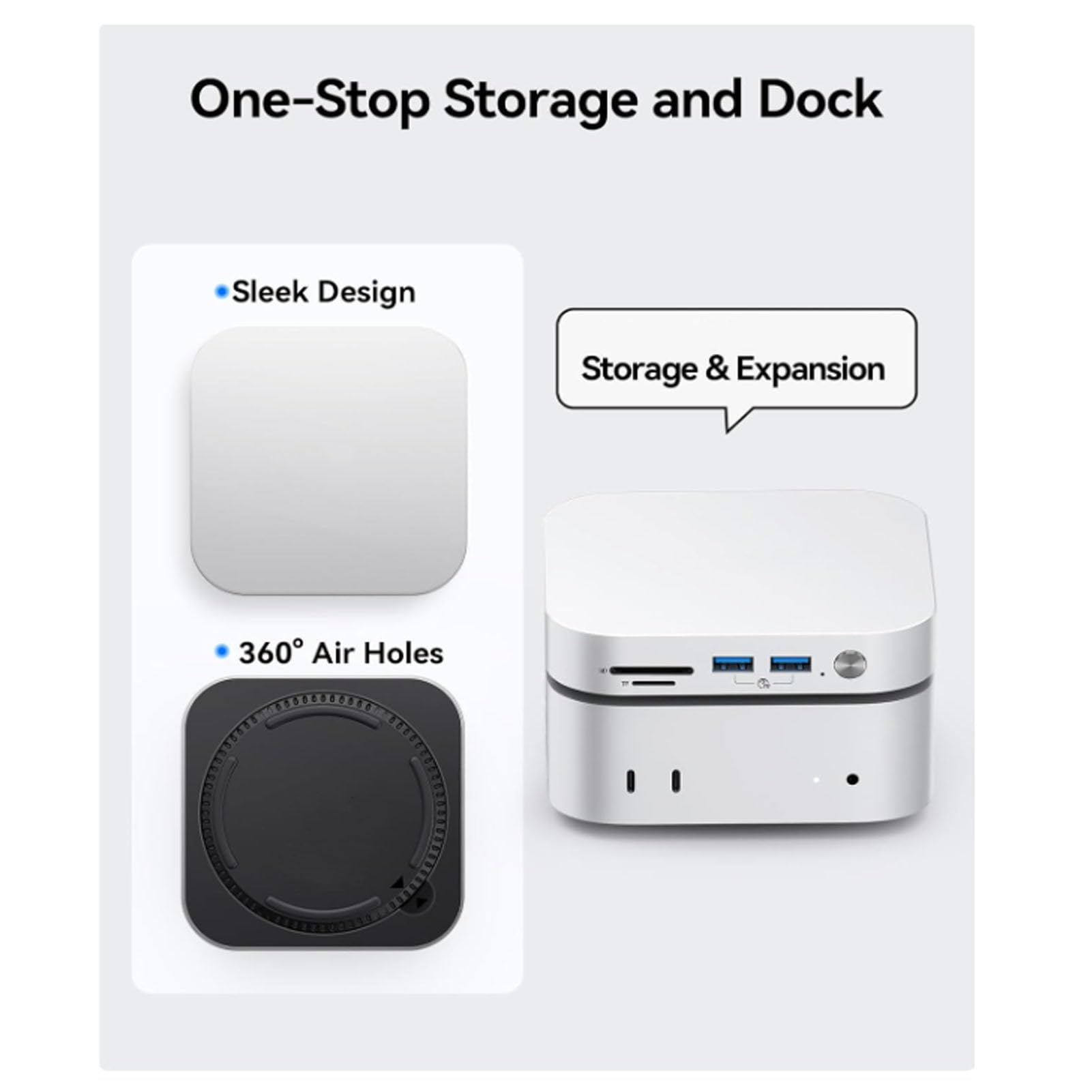 ⭕新品【STAND HUB FOR 2024 MAC MINI M4・M4PRO Amazon.com: Mac mini M4 Dock, Aluminum Mac mini Stand and