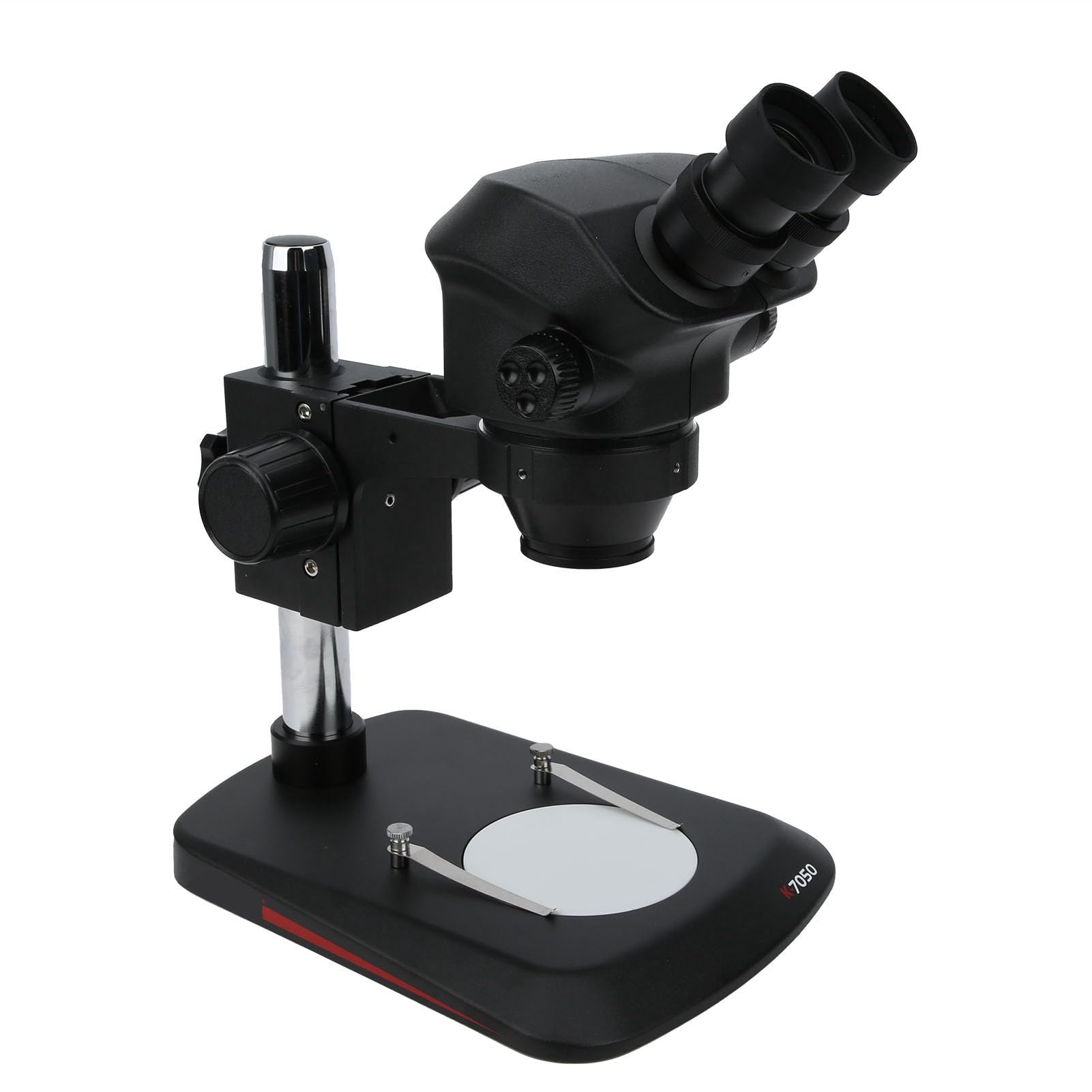 Wakects Microscopio Biológico Microscopio Estéreo de Plástico K 7050 Zoom de 7 a 50x Cabeza Binocular de 45 Grados Ocular 10x Distancia de Trabajo de 10 Cm para Reparación de PCB Reparación de