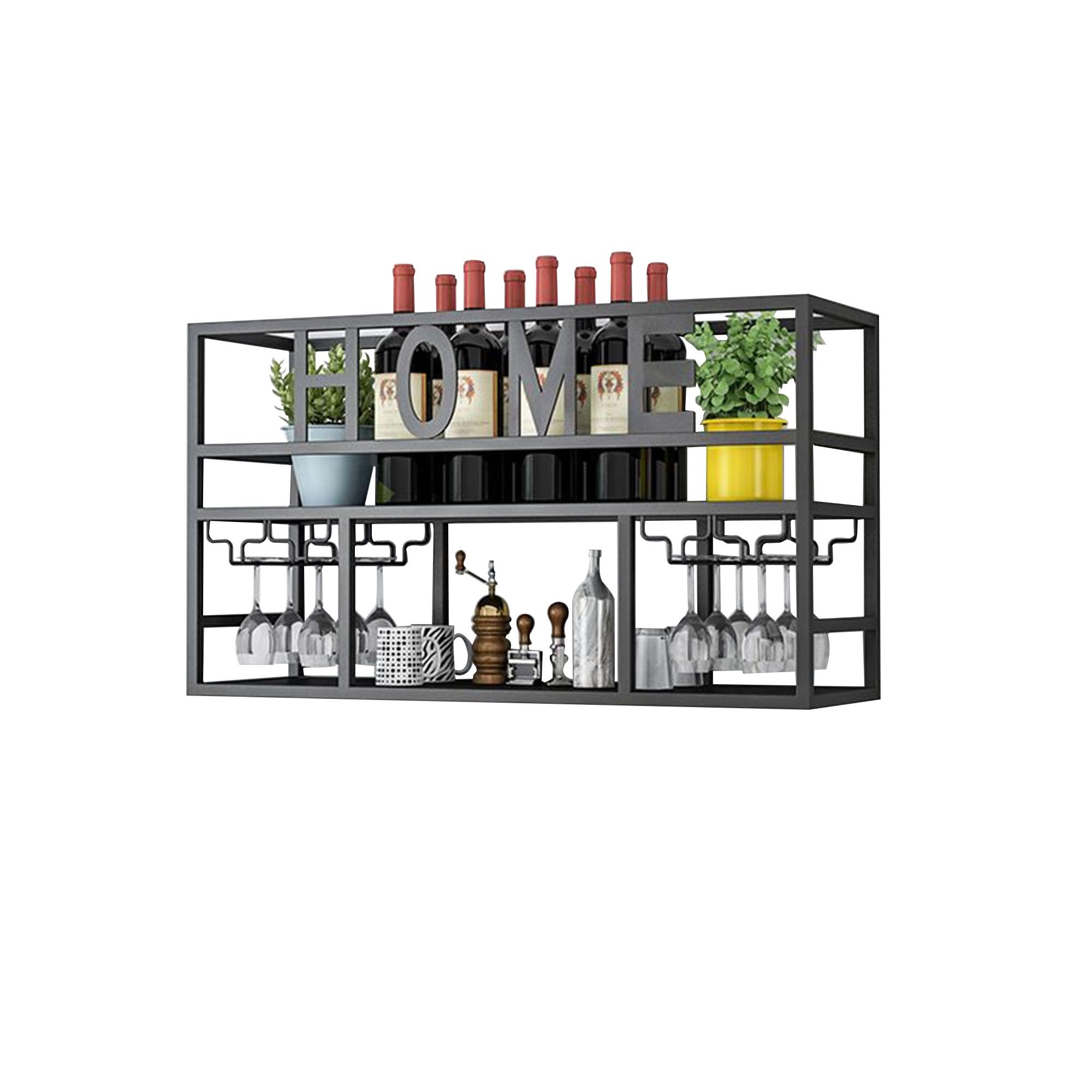 Étagère flottante pour bouteilles de vin lors de vos apéritifs en cuisine