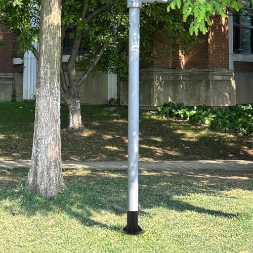 Soporte de poste de cerca con montaje versátil y base de acero resistente 7