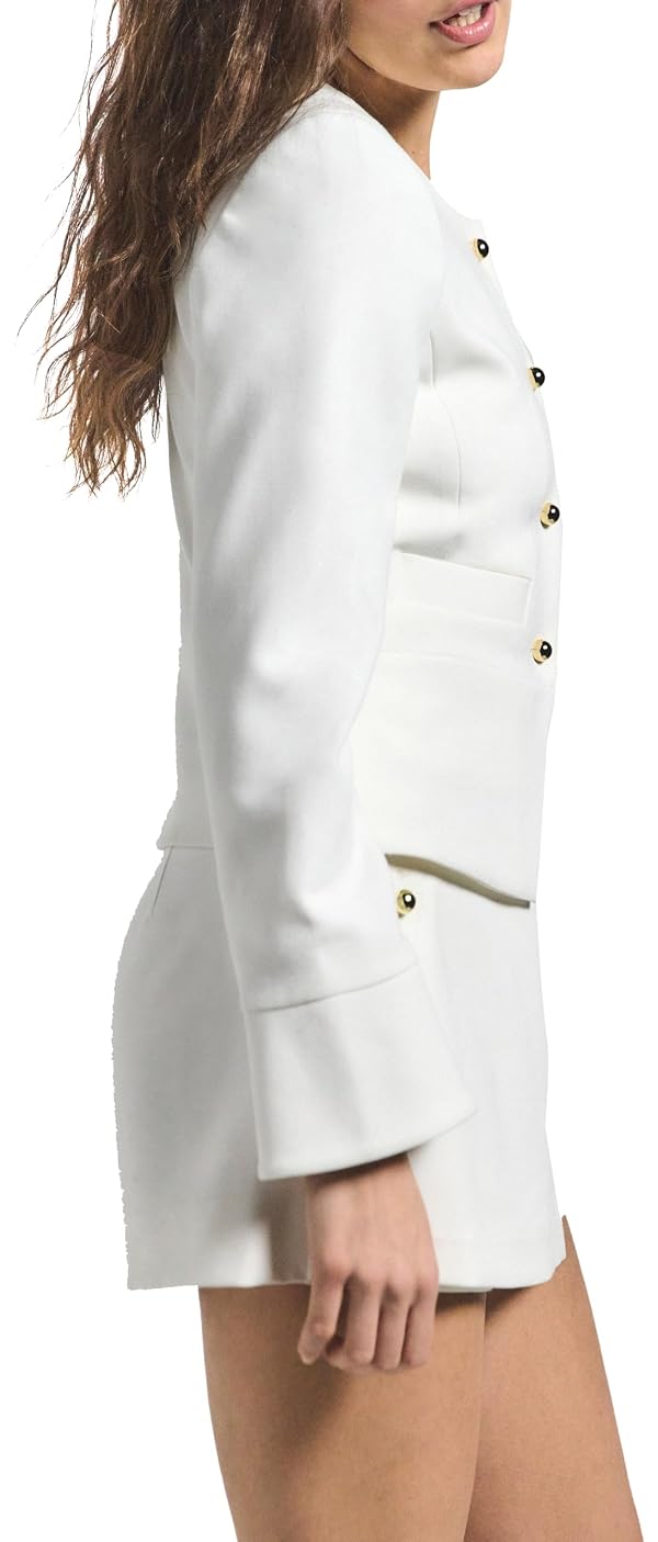 Derek Lam 10 Crosby Women's Elizabeth Jacket, Soft White, 18 by Derek Lam 10 Crosby - Image 3
