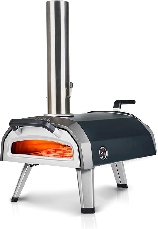 Ooni Karu 2 Multi-Fuel Outdoor Pizza Oven - Wood and Gas Outdoor Pizza Oven with Pizza Stone & Intergrated Thermometer, Pizza Oven Outdoor, Dual Fuel 12 Inch Pizza Maker, Outdoor Cooking Grill