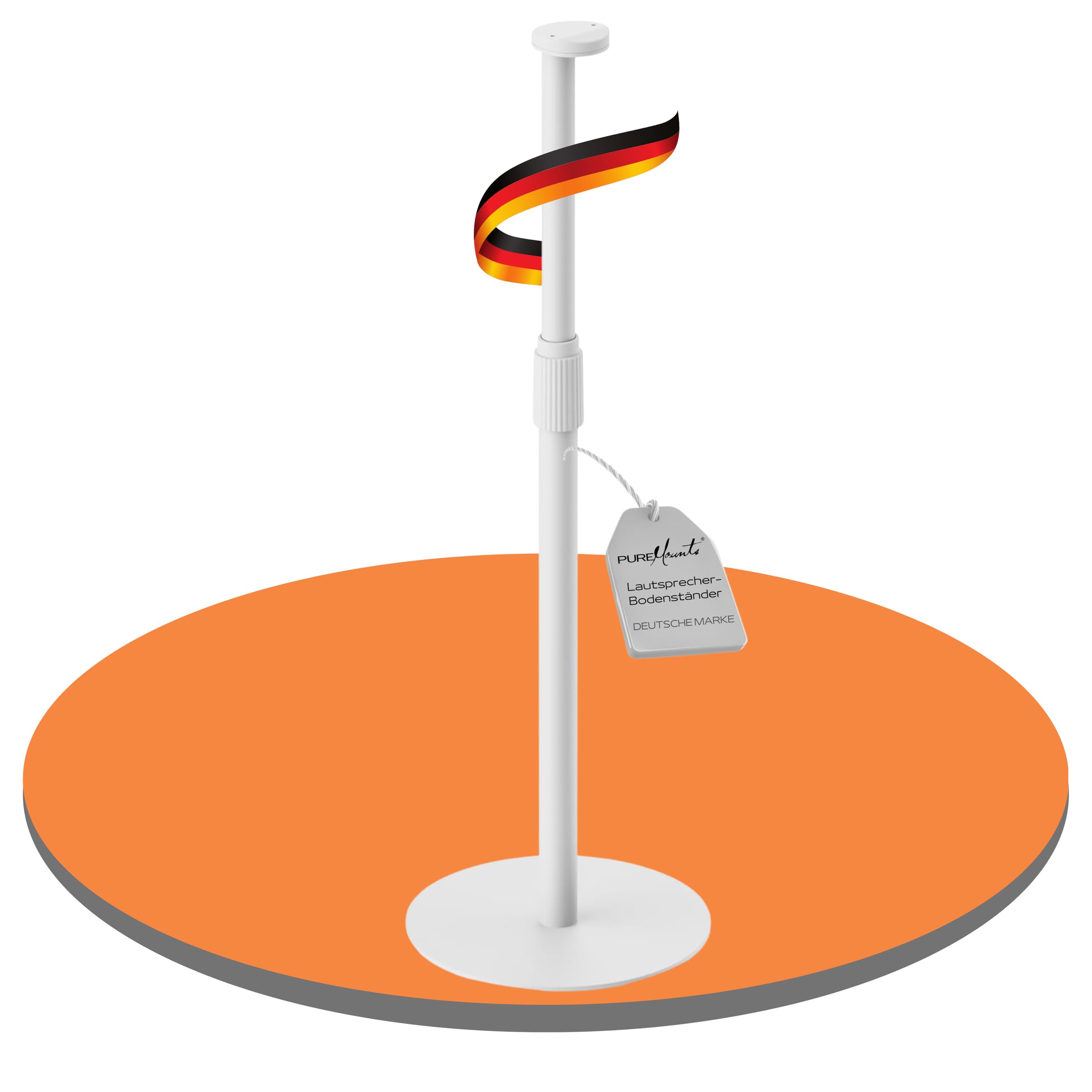 PureMounts Soporte de Altavoz Ajustable en Altura para Sonos Era 100 & 300, Soporte de Altavoz con organización de Cables, Capacidad de Carga de 5 kg, Blanco