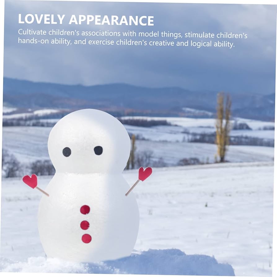 Amazon.co.jp: ULDIGI 3個 泡雪だるま 発泡スチロールクラフト