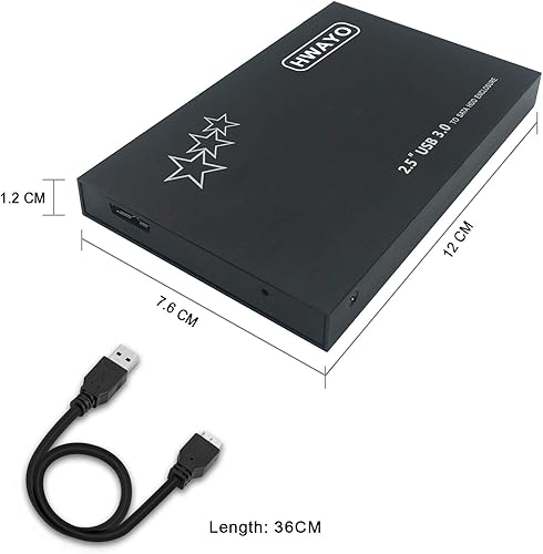 Miniatura 10 de HWAYO Disco duro externo de 500 GB portátil de 2.5 pulgadas Ultra delgado HDD Almacenamiento USB 3.0 para PC, portátil, Mac, Chromebook, Xbox One