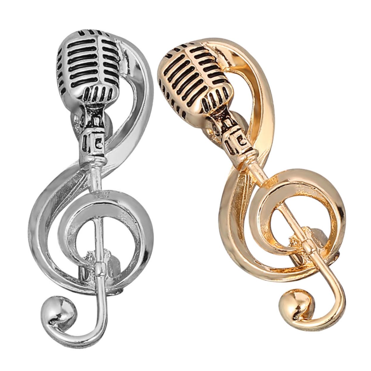 Adesivi per Piastre in Acciaio Microfono Donne Accessori Classici Accessori per la Fascia Europea e Americana Fascifica della retrò DECARE Musica A ZINCI
