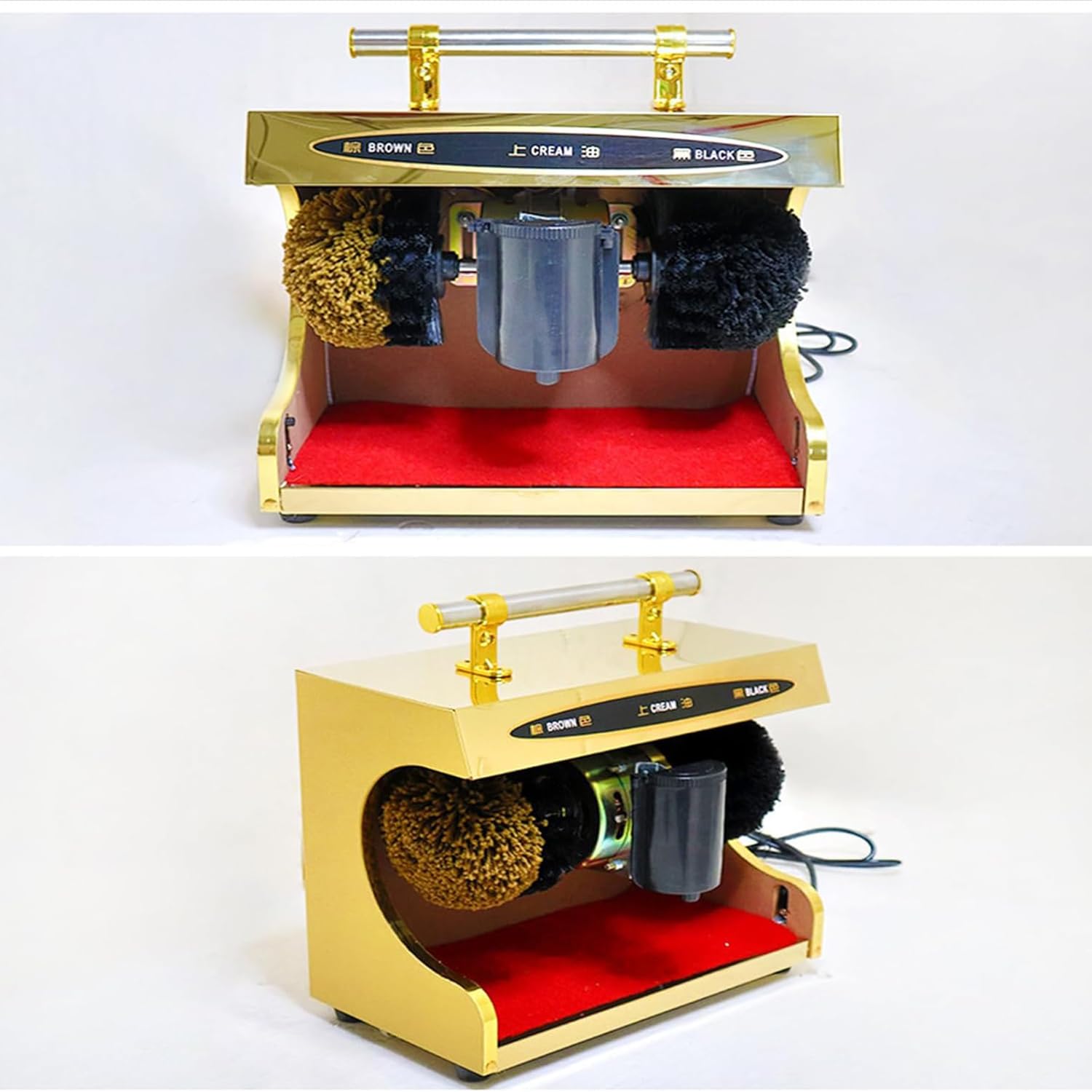 Lucidatrice elettrica per scarpe, 1400 giri/min, spazzola automatica a basso rumore, ideale per uso domestico e alberghiero, rimozione efficiente del fango per una facile lucentezza