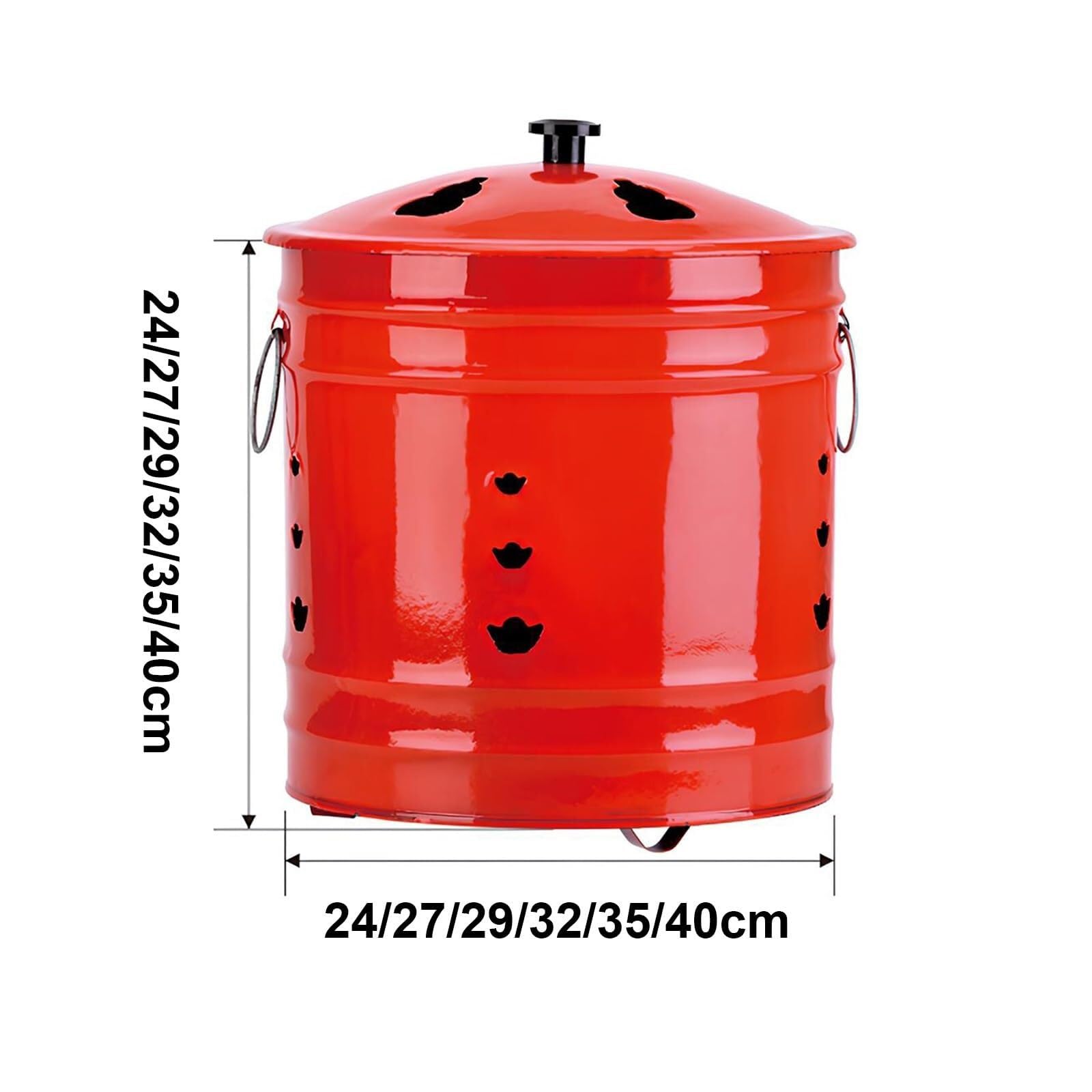 Genérico Barril de Metal para Quemar Basura, para Exteriores, incinerador (29 x 29 cm)