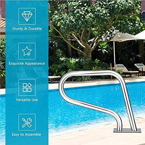 Rampe de piscine en acier inoxydable 304 avec accessoires complets