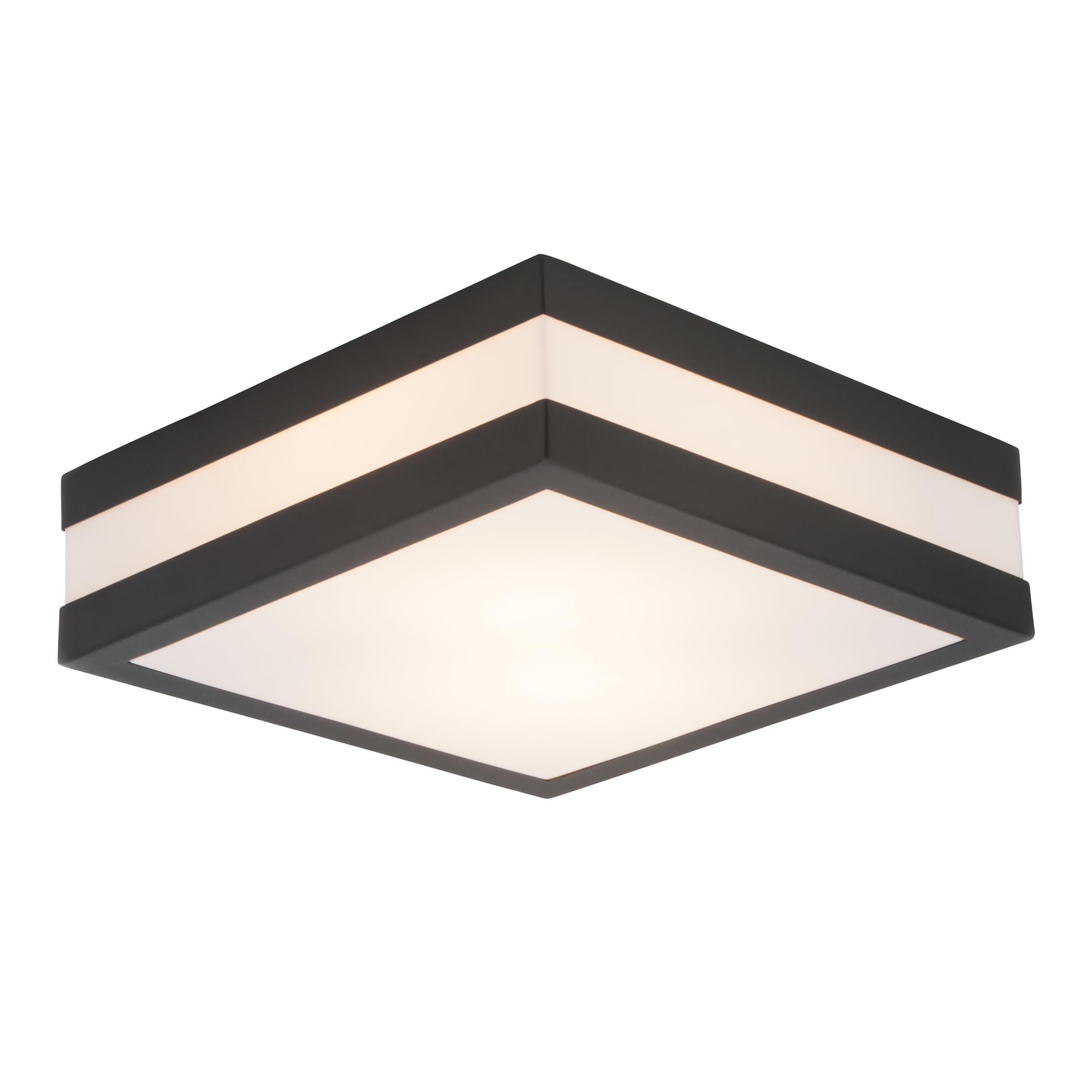 Lightbox Außen Deckenlampe IP44 - Deckenleuchte anthrazit 28,5 cm E27 exkl. | Outdoor Deckenlampe | 9 x 29 cm | 2 flammige Außen Wand- & Deckenleuchte | für Terasse oder Gartenhaus | 2 x E27 Fassung | au