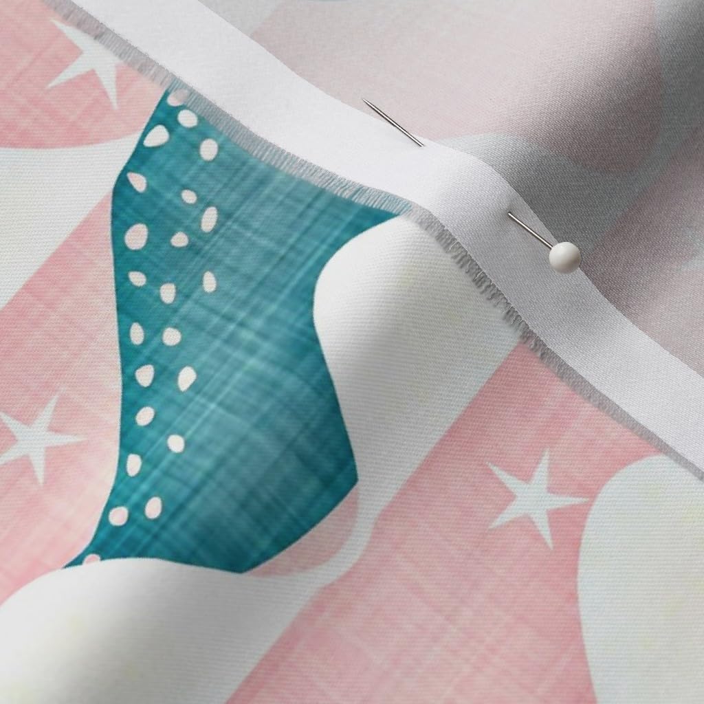 Spoonflower Fabric - Sea Unicorn Narwhal Creature Nautical Ocean Whimsical Watercolor Printed on Organic Cotton Sateen Fabric by The Yard - Sewing Quilting Apparel Home Decor