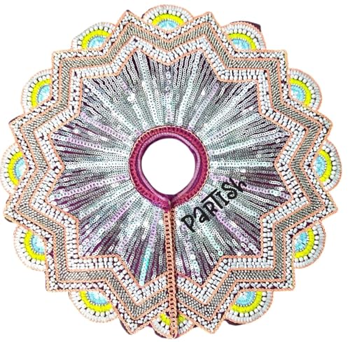 Image of Partish Laddu Gopal Heavy Dress for Janmashtmi with Mukut and Patka l Ladoo Gopal Dress l Bal Gopal l Kanha Ji Thakur Ji Heavy Dress (Size 2, Mauve)