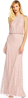 Women's Halter Art Deco Beaded Blouson Dress - Buy now