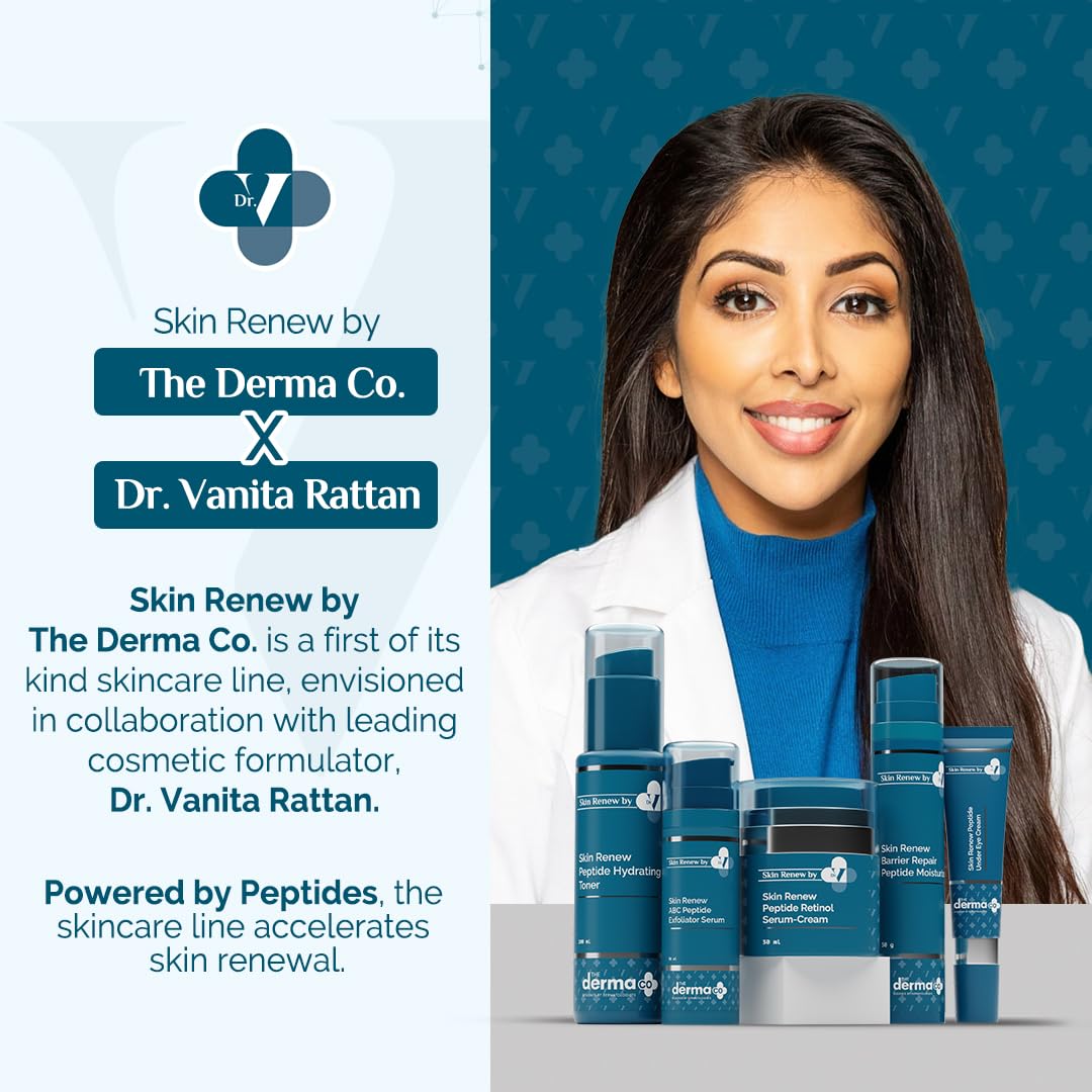 The Derma Co. Skin Renew Peptide Under Eye Cream | Brightens Undereye | Reduces Dark Circles, Wrinkles, Fine Lines & Puffy Eyes With Metal Applicator | Boosts Skin Renewal - 15 ml — Amazon image 2