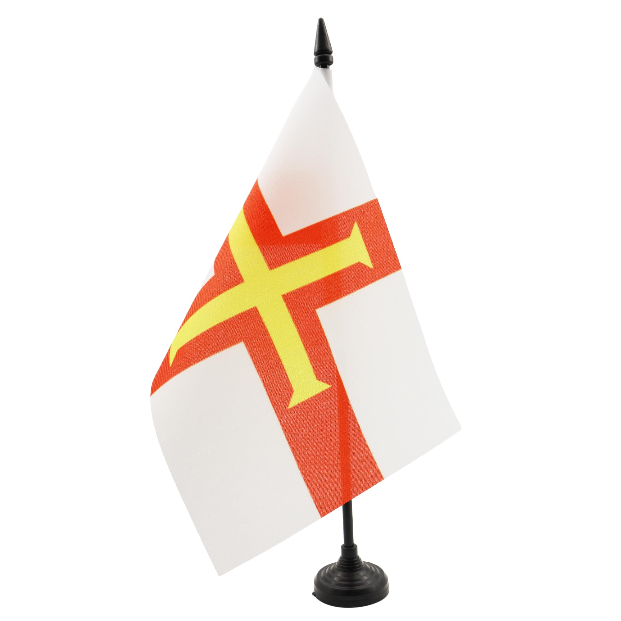 AZ FLAG Guernsey Table Flag 6x8 in 100D Polyester Plastic Base