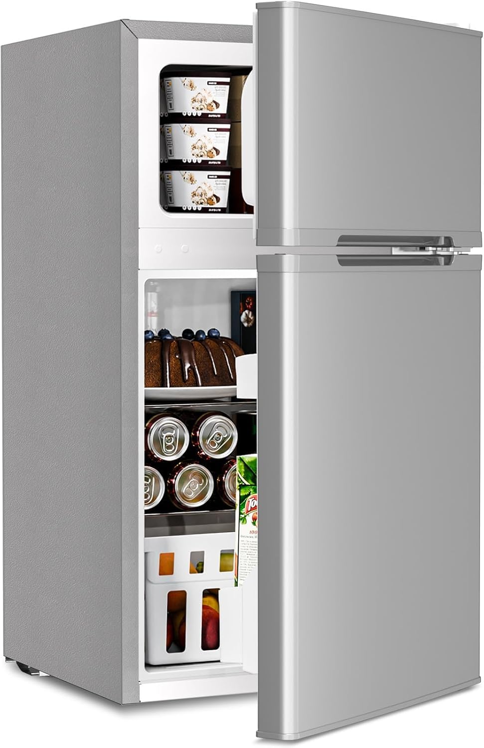 Aootek SMF1 3.2 cu ft Compact Freezer Silver
