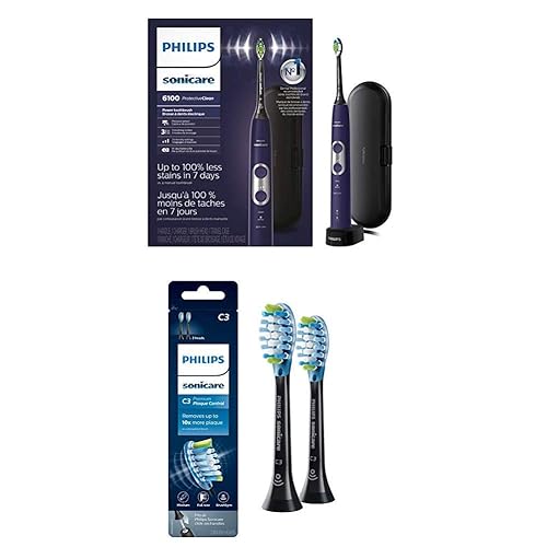 Philips Sonicare - Cepillo de dientes eléctrico recargable ProtectiveClean Whitening con sensor de presión y ajustes de intensidad