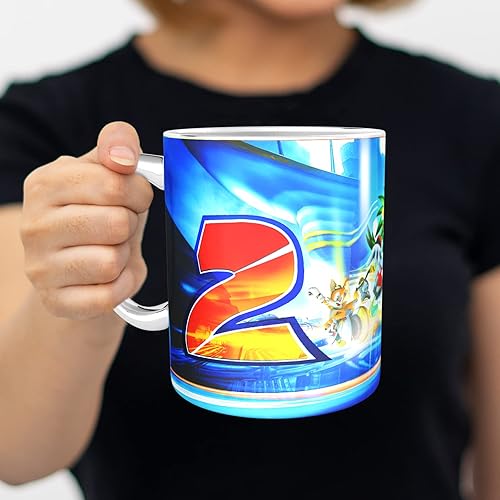 Miniatura 6 de Tazas de cerámica blanca de 11 onzas collage de cumpleaños sónico Año Nuevo erizo amigos vacaciones evento familiar Día del Padre Día de San