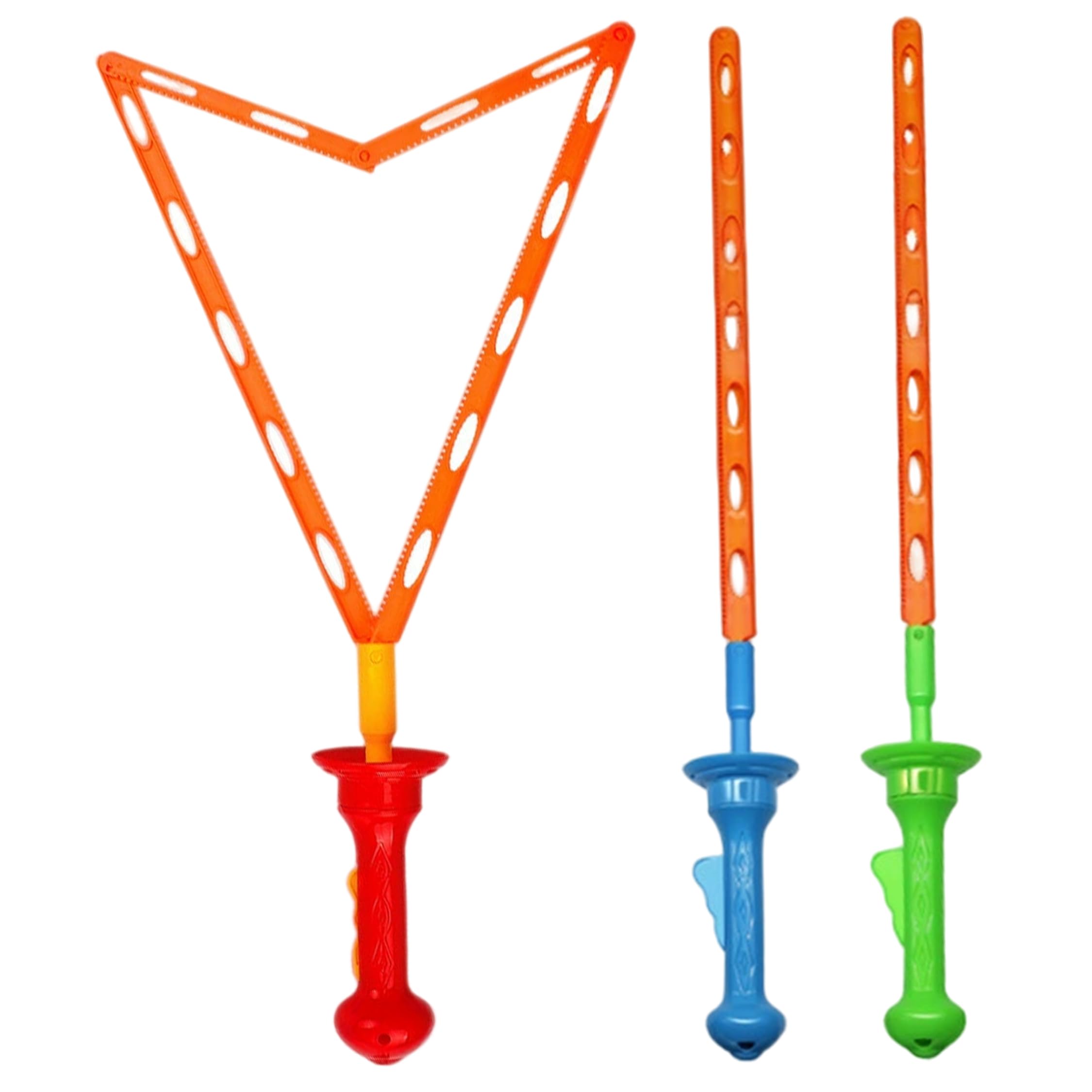3pcs Bubble Wands, Sword Shaped Giant Bubble Wand With Dual Big & Small Bubbles, 46cm/18.11inch, Random Color